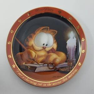 Garfield The Charming Cat Plate 1990 Dear Diary Series Collectible